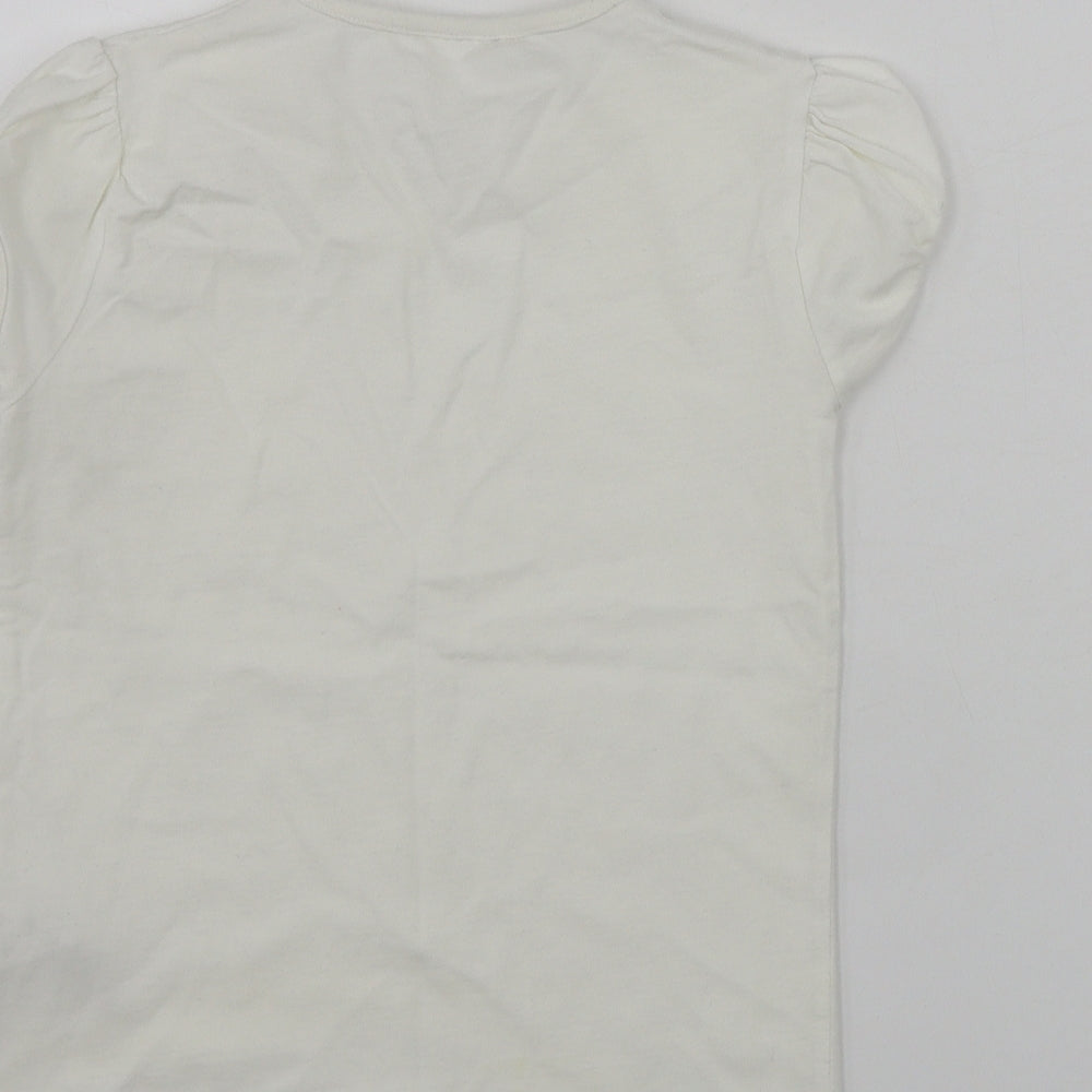 NEXT  Girls White   Basic T-Shirt Size 6 Years