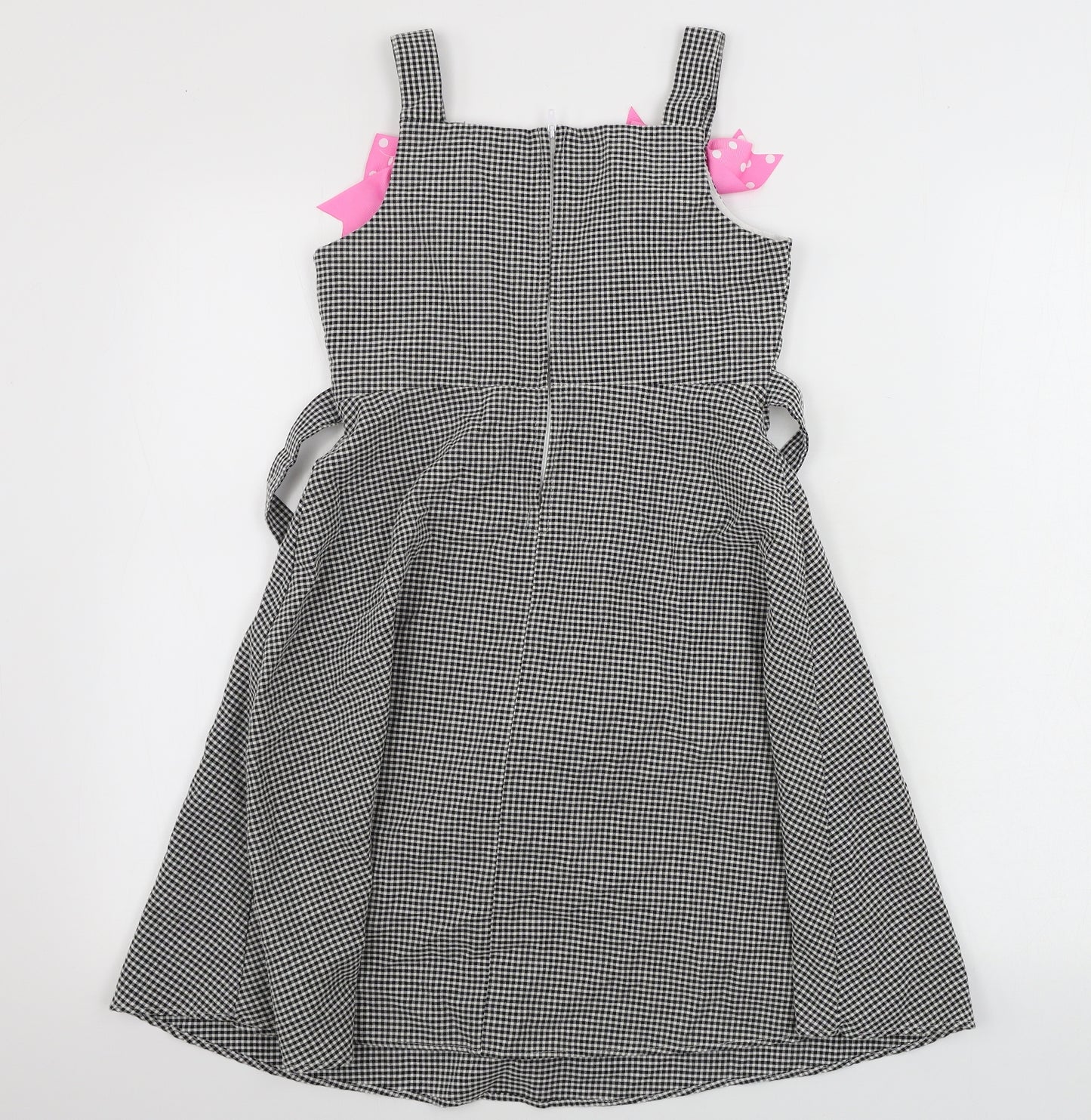 Jessica Ann Girls White Check  A-Line  Size 10 Years