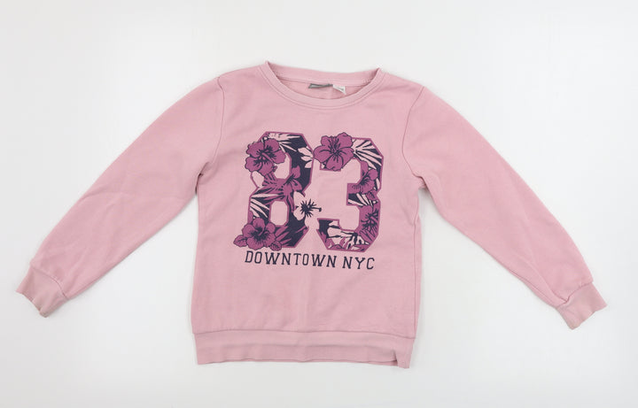Peppers Girls Pink   Pullover Jumper Size 6-7 Years