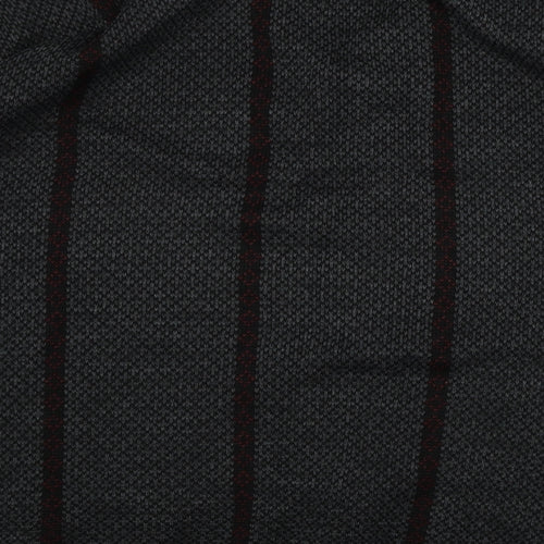 CIRCA Mens Grey Striped  Pullover Jumper Size L