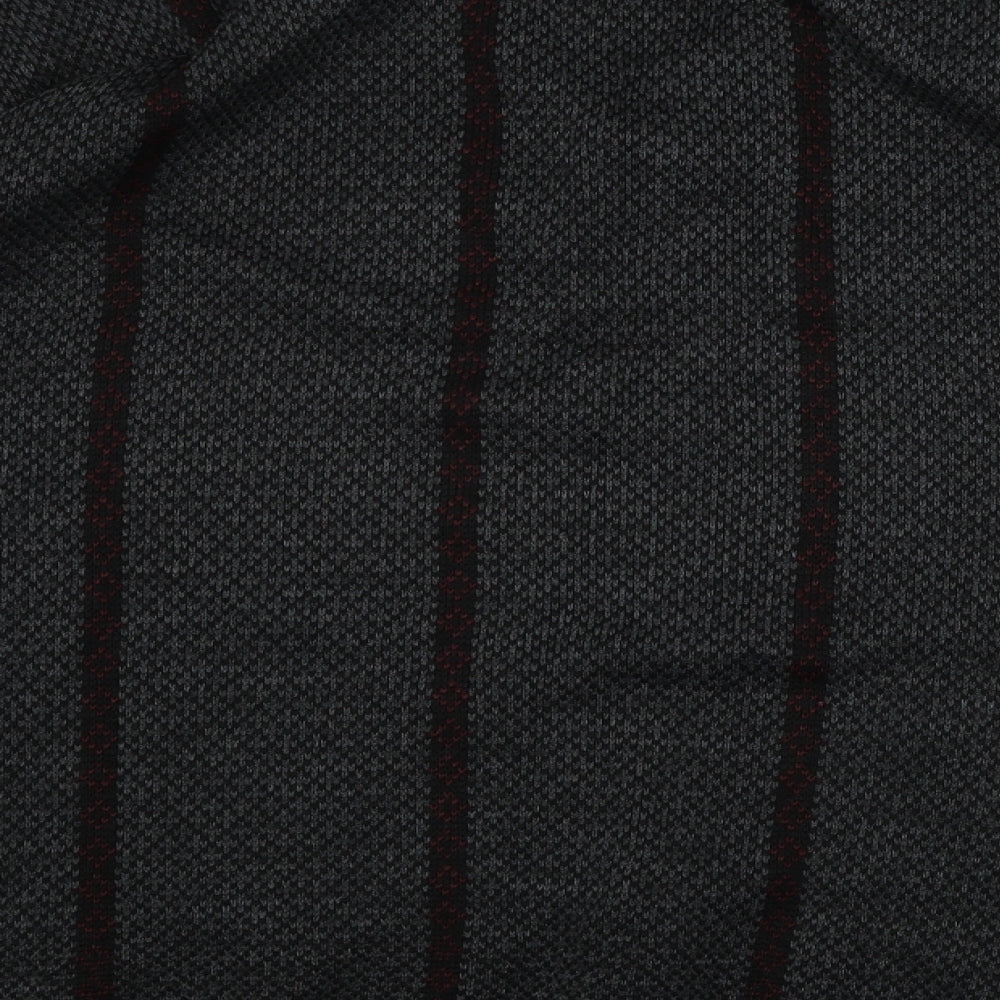 CIRCA Mens Grey Striped  Pullover Jumper Size L