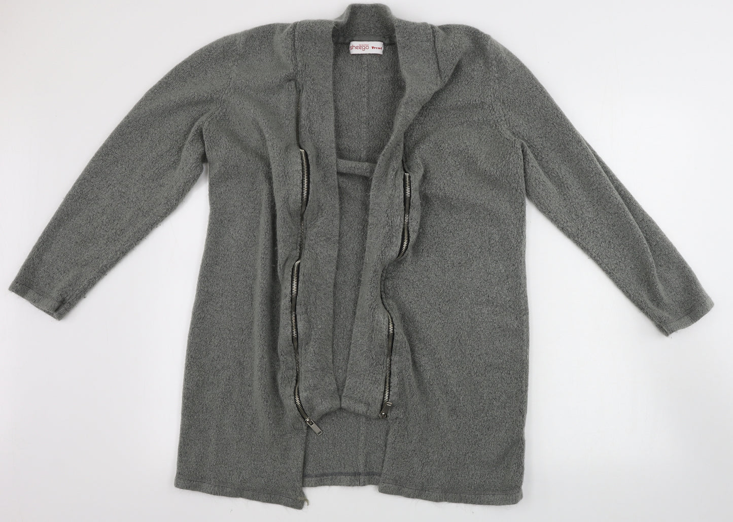 sheggo Womens Grey   Cardigan Jumper Size 12