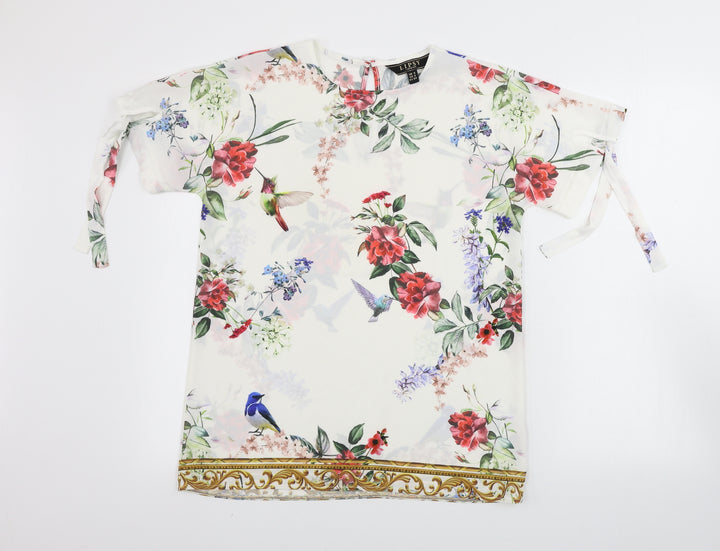 Lipsy Womens White Basic Blouse Size 6