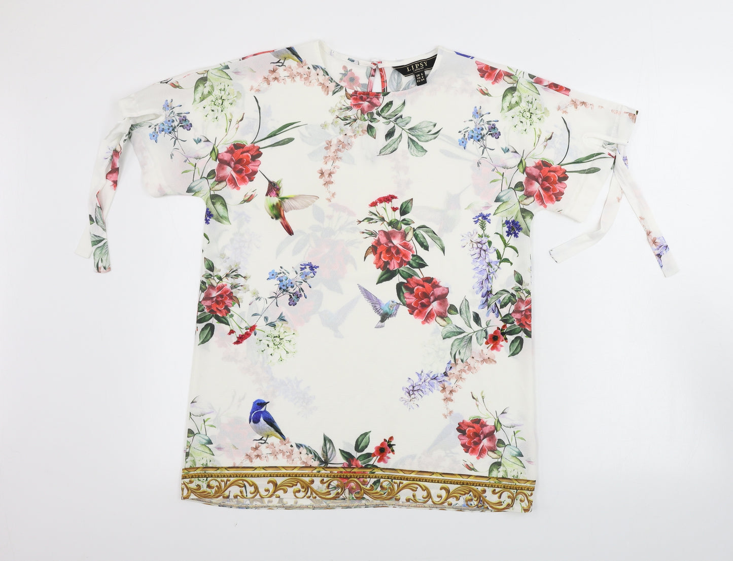 Lipsy  Womens White   Basic Blouse Size 6