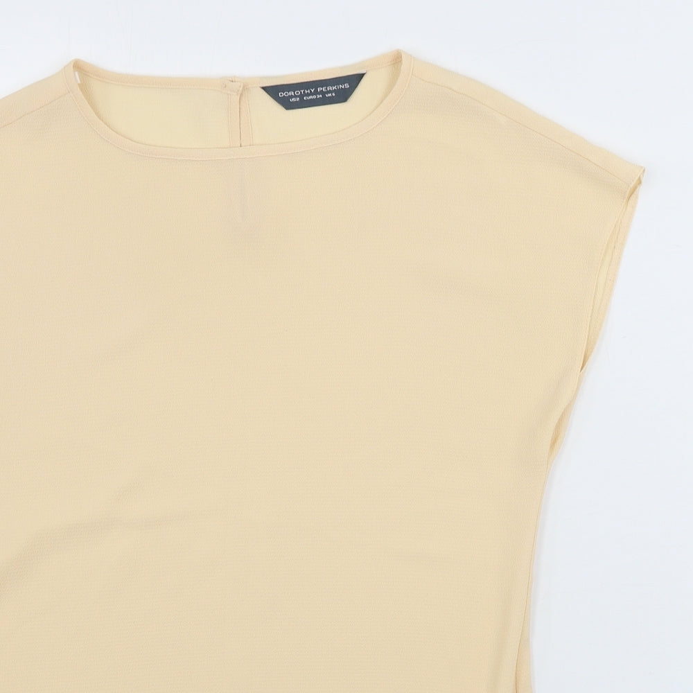 Dorothy Perkins  Womens Beige   Basic T-Shirt Size 6
