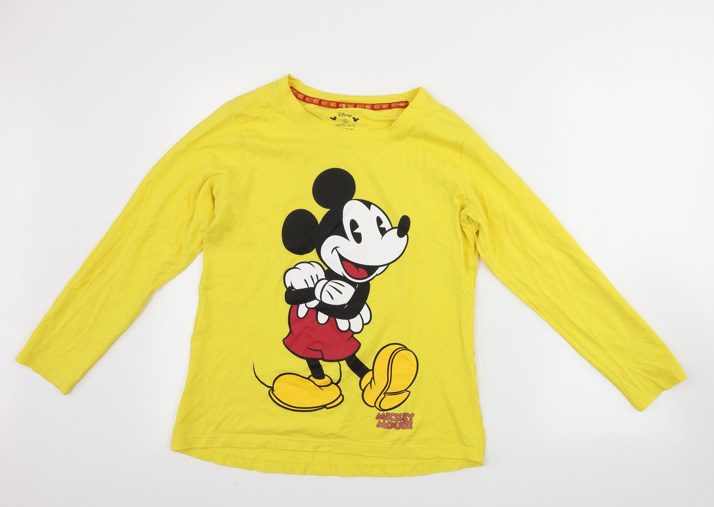Disney Womens Yellow   Basic T-Shirt Size S
