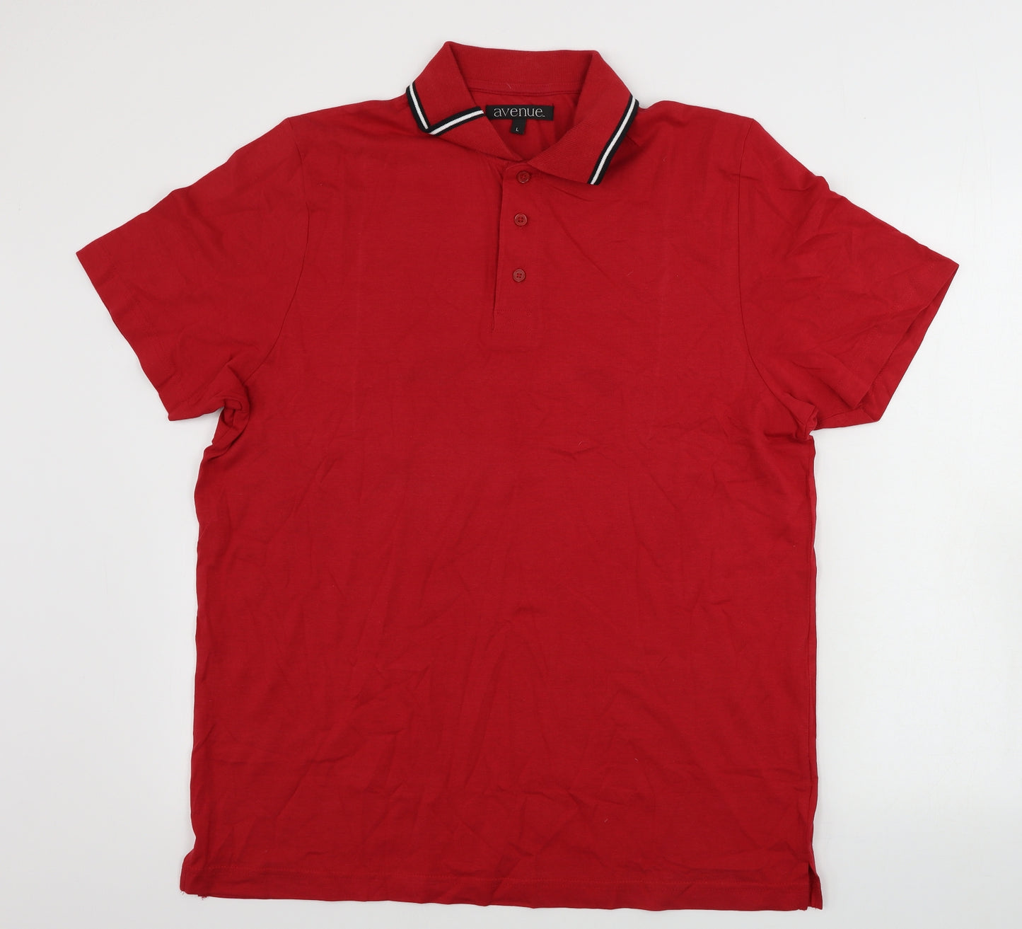 Avenue Mens Red    Polo Size L