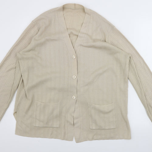 Marks and Spencer  Womens Beige   Cardigan Jumper Size 16