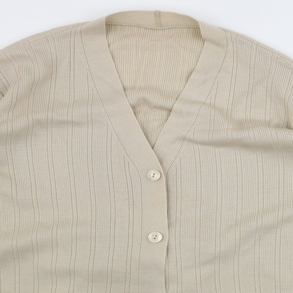 Marks and Spencer  Womens Beige   Cardigan Jumper Size 16