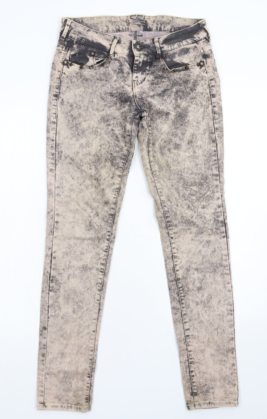 Bershka Womens Grey  Denim Jegging Jeans Size 6 L29 in