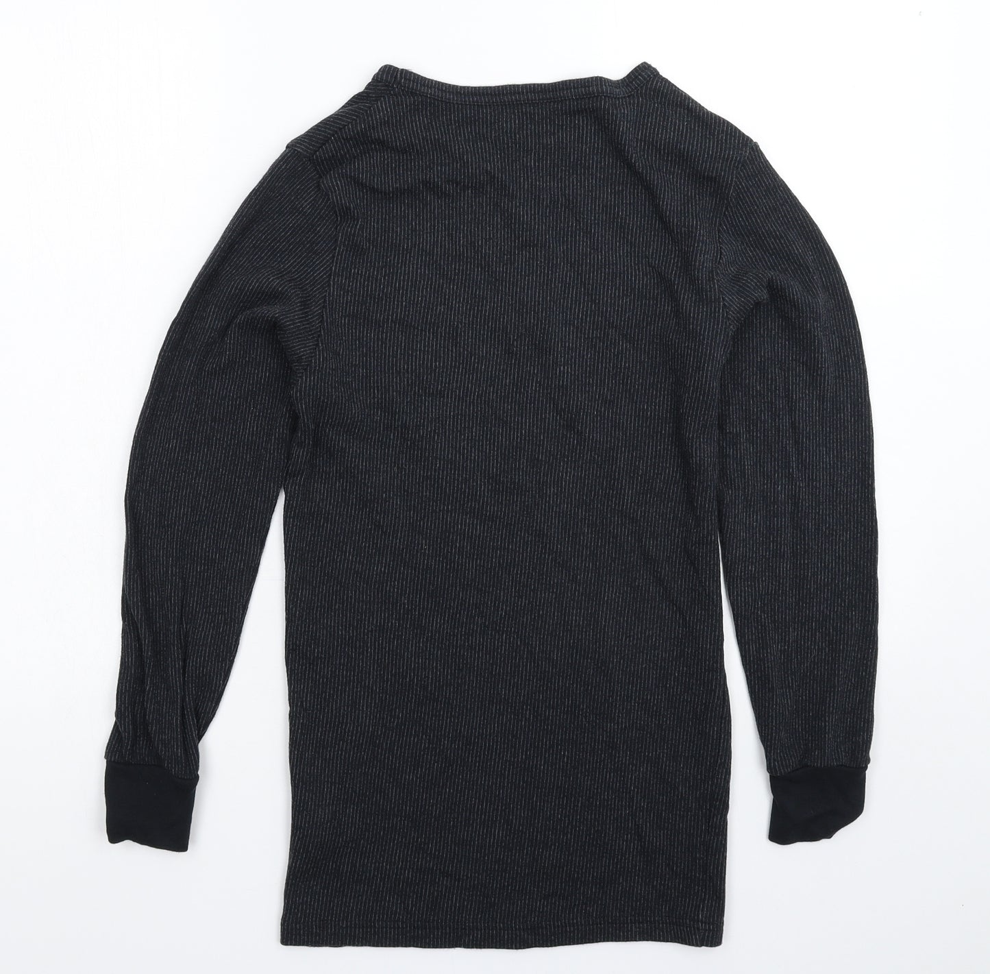 F&F Mens Grey Striped  Pullover Casual Size S