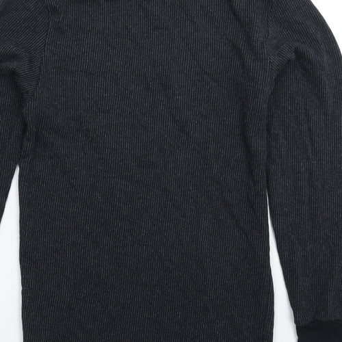 F&F Mens Grey Striped  Pullover Casual Size S