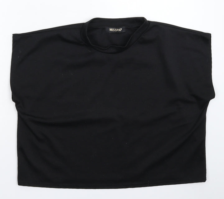 Misspap Womens Black Basic Tank Size M