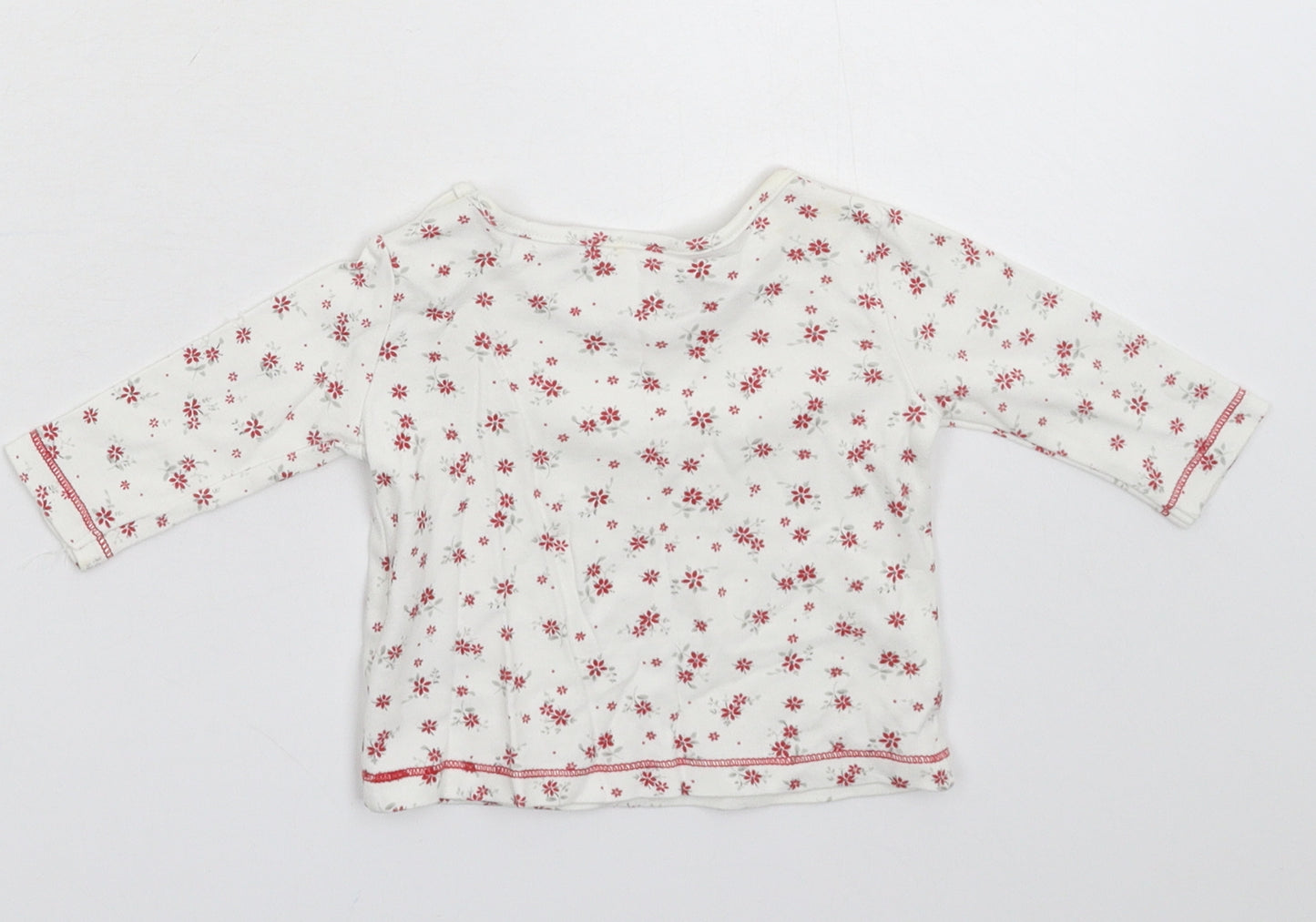 NEXT Baby White Floral  Basic T-Shirt Size 0-3 Months