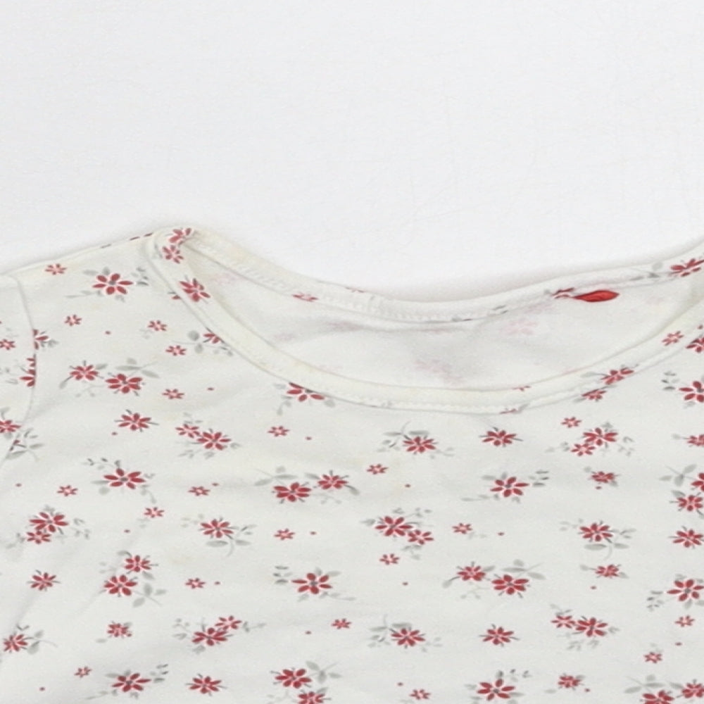 NEXT Baby White Floral  Basic T-Shirt Size 0-3 Months