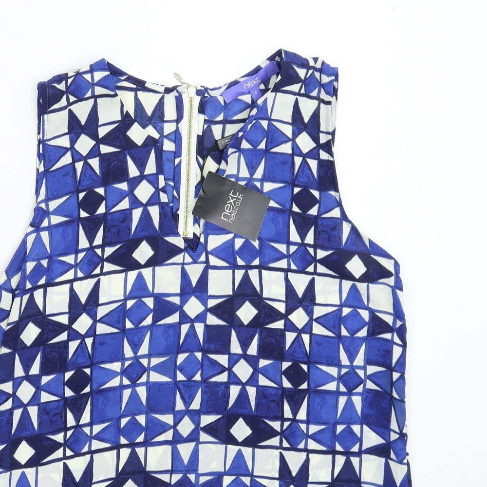 NEXT Womens Multicoloured Geometric  Basic Tank Size 8