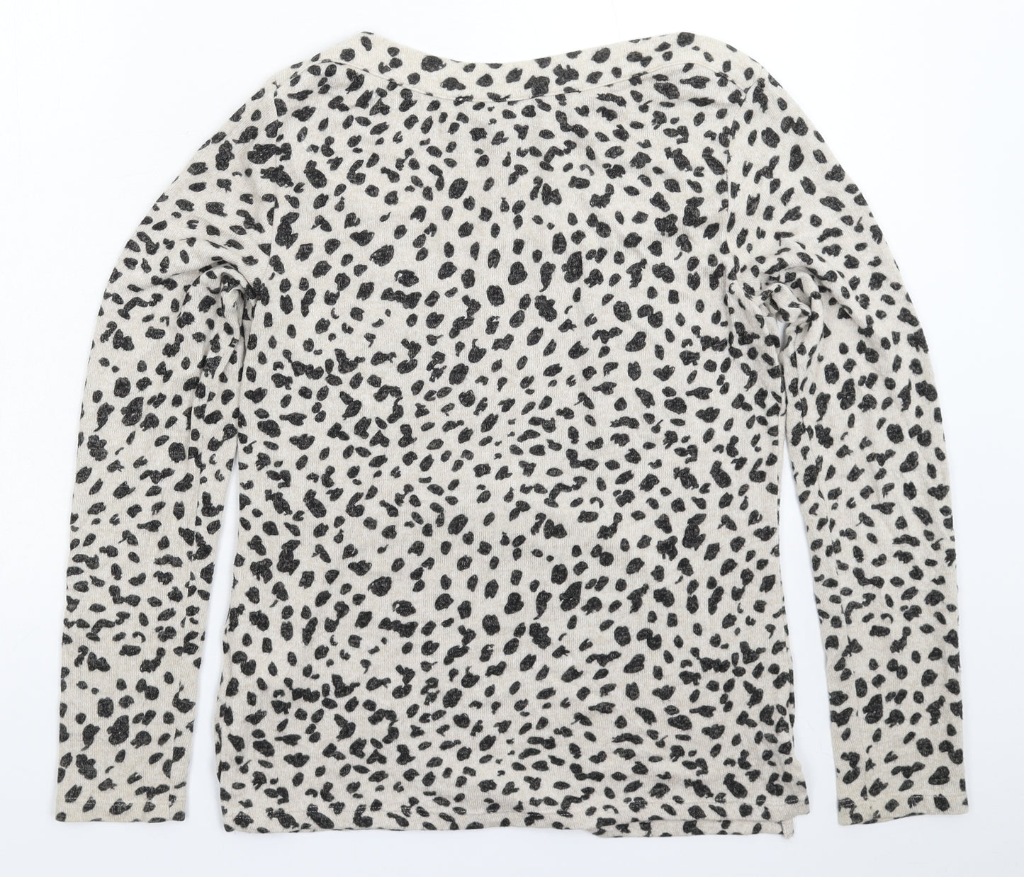 Dorothy Perkins Womens Grey Animal Print Knit Pullover Jumper Size 8