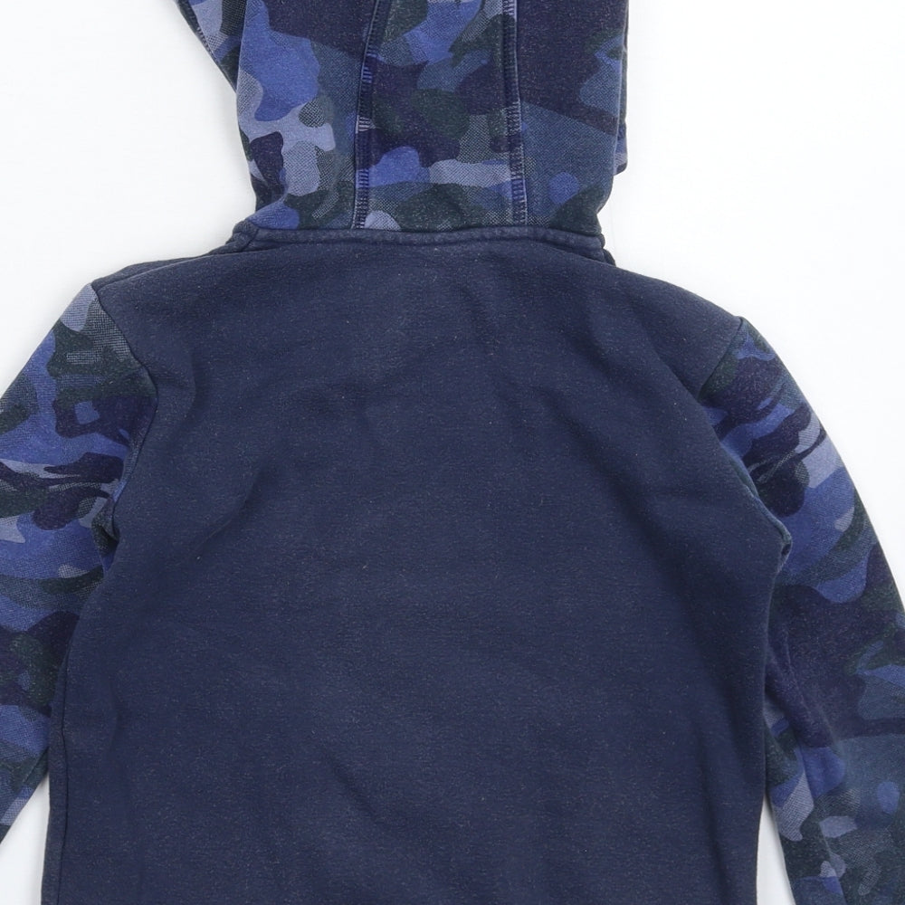 Nike Boys Blue Camouflage  Full Zip Hoodie Size 6-7 Years