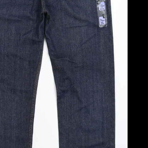 Blue Harbour Mens Blue  Denim Bootcut Jeans Size 20 L29 in