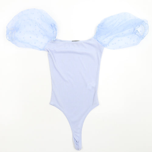 PRETTYLITTLETHING Womens Blue   Bodysuit One-Piece Size 6