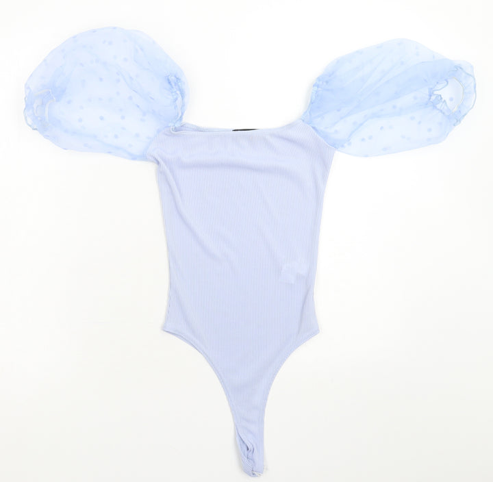 PRETTYLITTLETHING Womens Blue   Bodysuit One-Piece Size 6