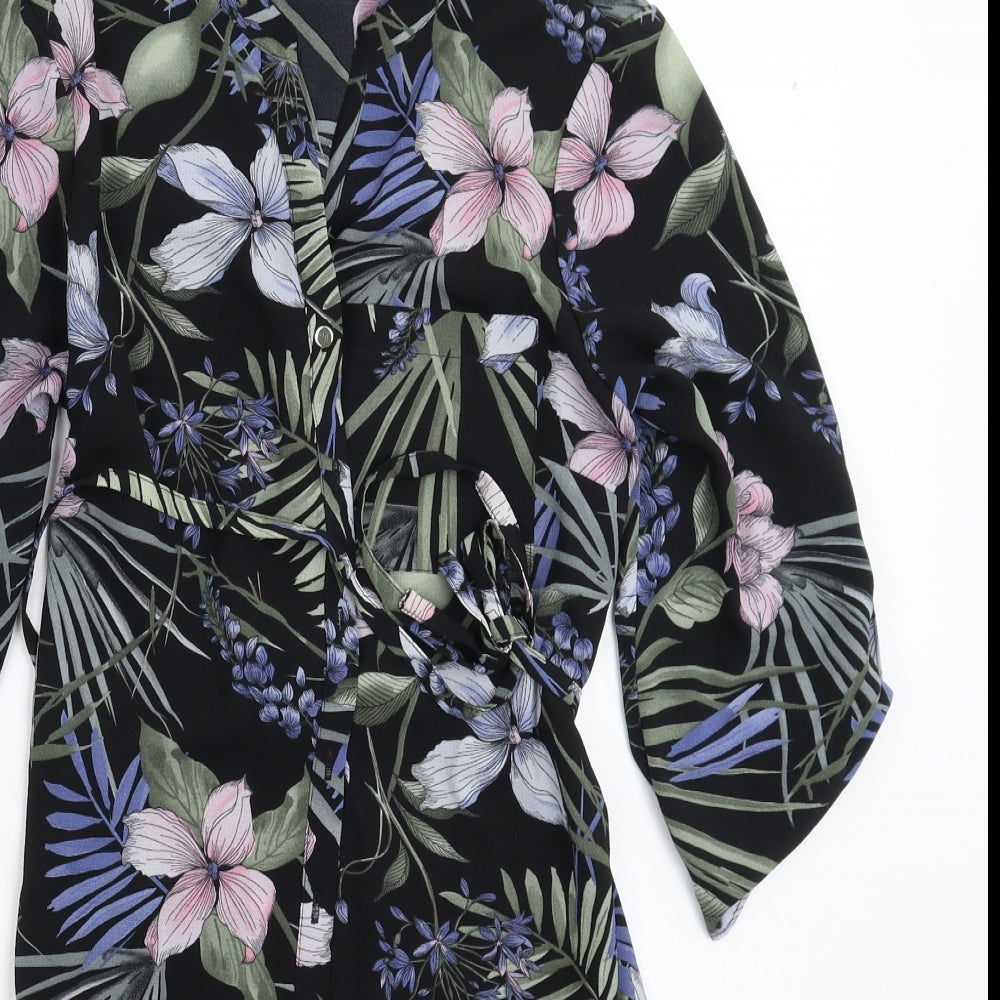 F&F Womens Multicoloured Floral  Shirt Dress  Size 10