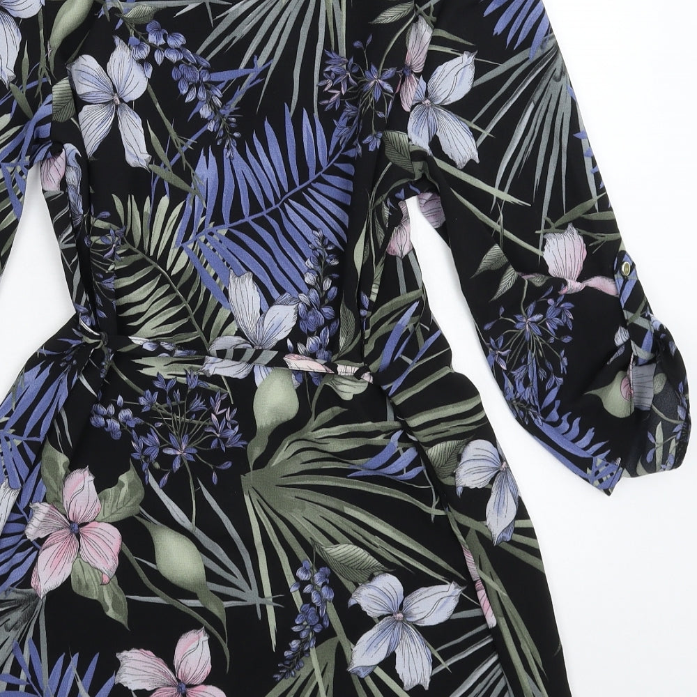 F&F Womens Multicoloured Floral  Shirt Dress  Size 10