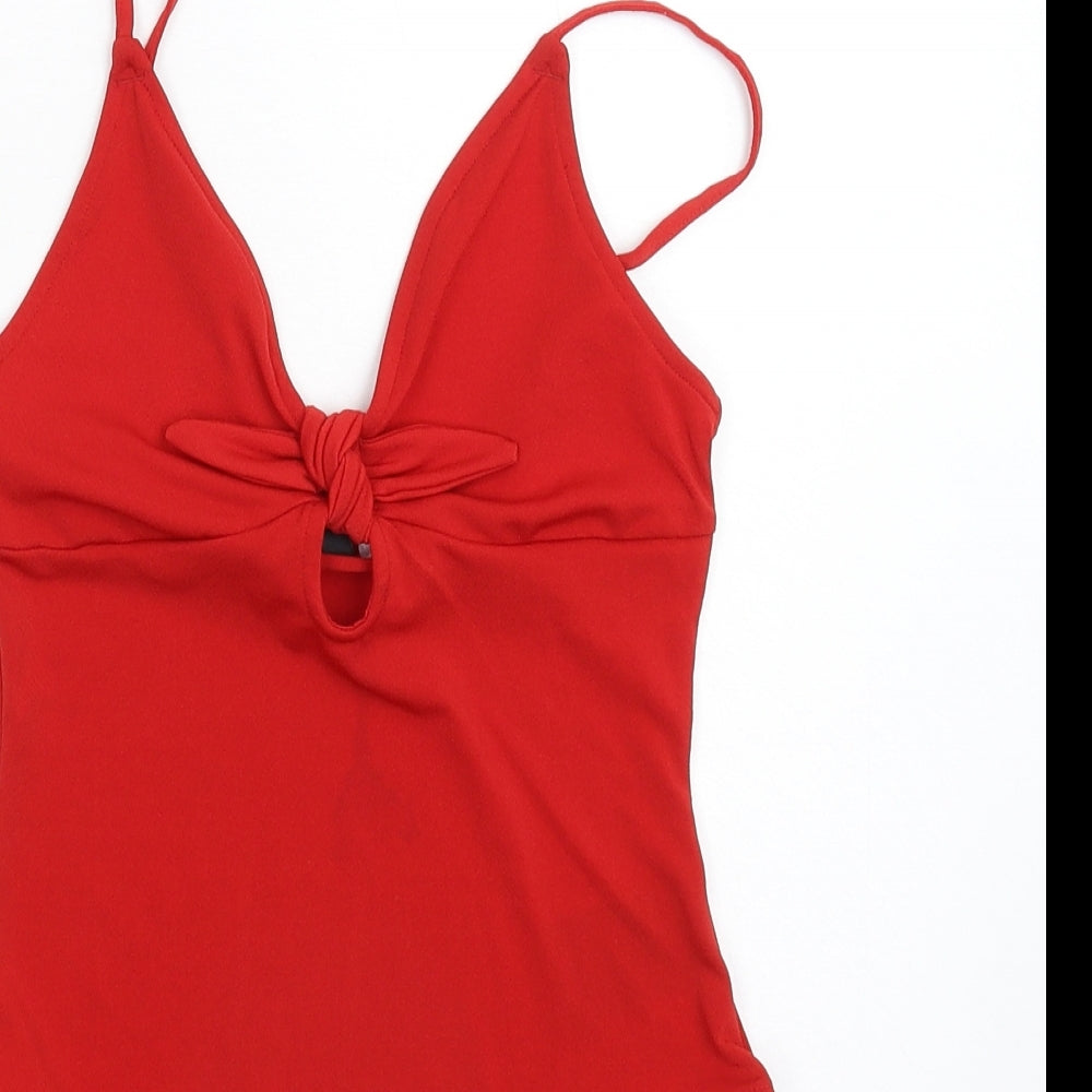 H&M Womens Red   Bodysuit One-Piece Size S