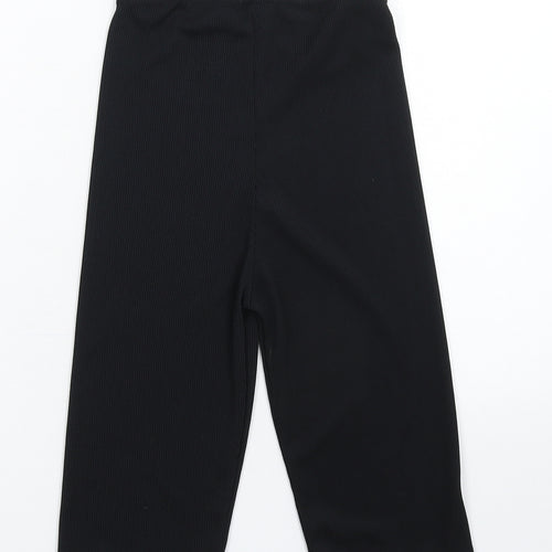 PRETTYLITTLETHING Womens Black   Cropped Leggings Size 6 L14 in