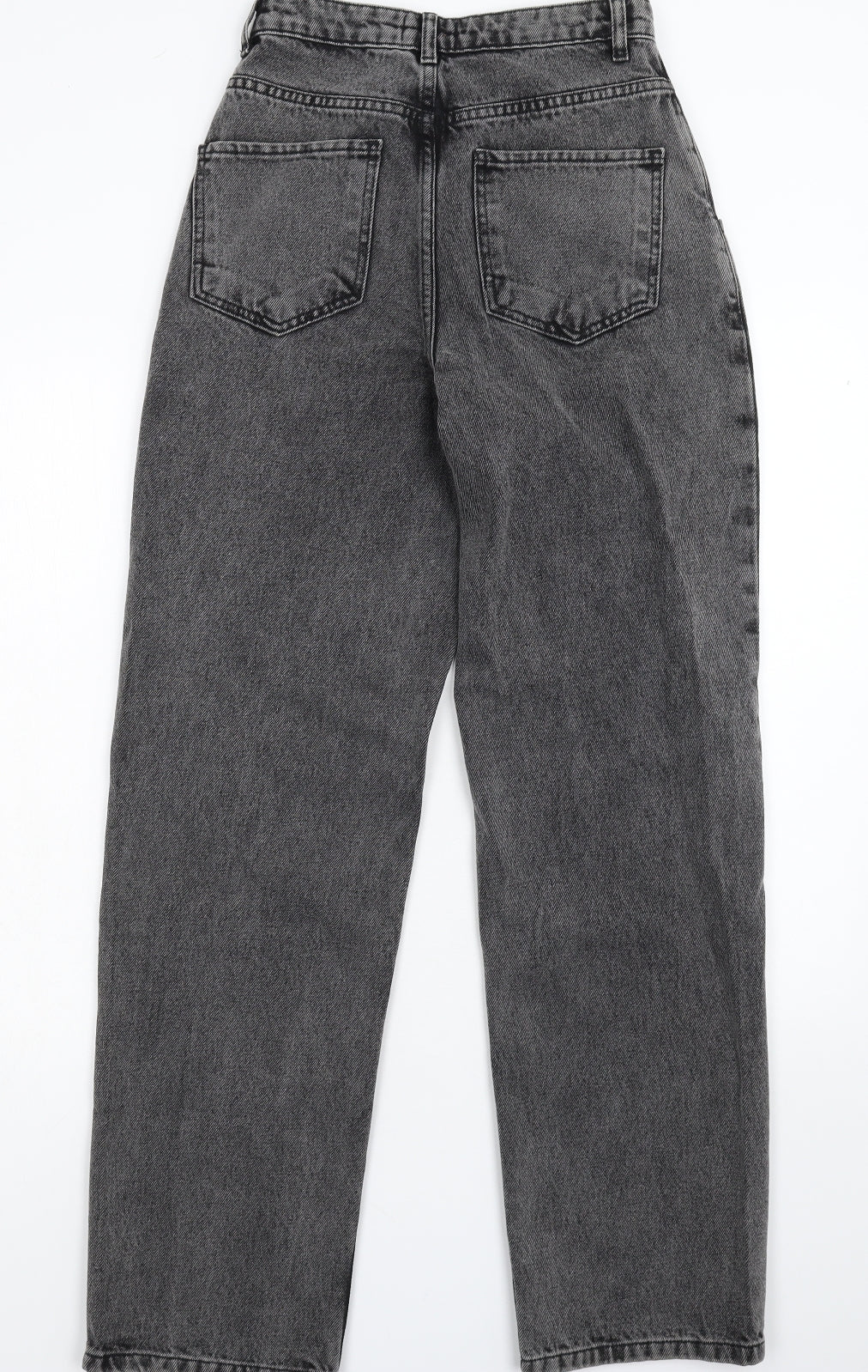 PRETTYLITTLETHING Womens Grey  Denim Mom Jeans Size 4 L30 in