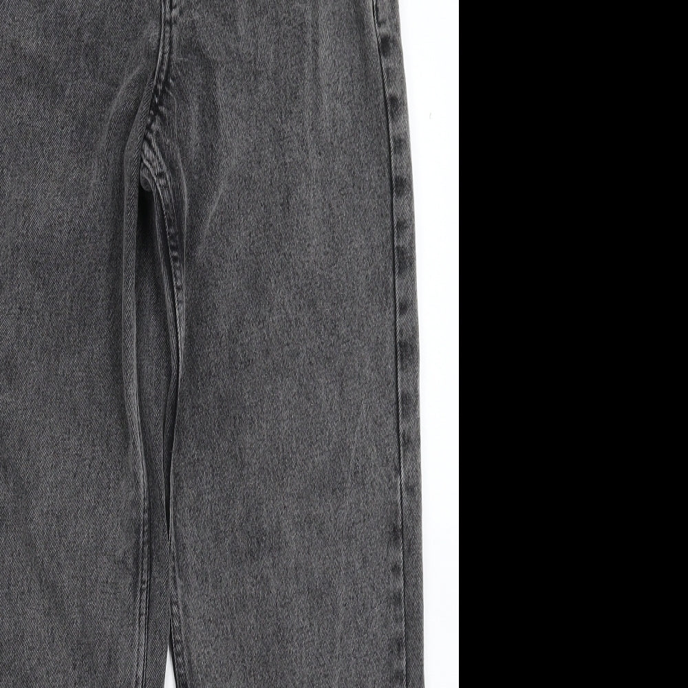 PRETTYLITTLETHING Womens Grey  Denim Mom Jeans Size 4 L30 in
