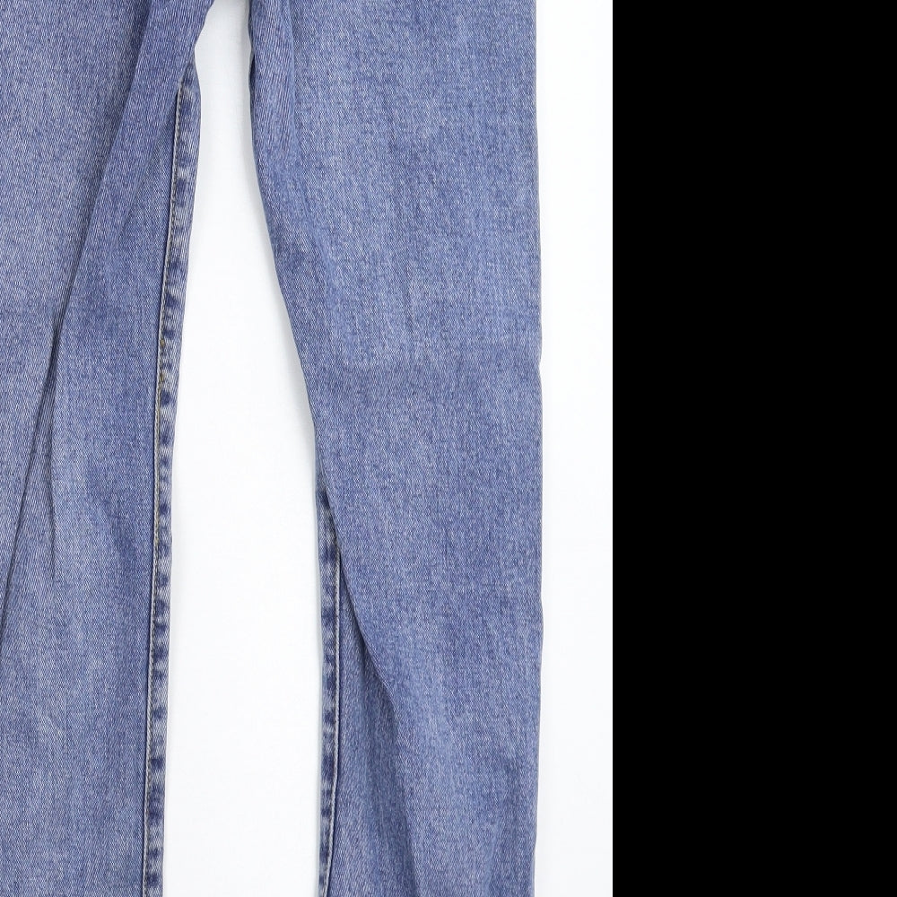 PRETTYLITTLETHING Womens Blue  Denim Mom Jeans Size 4 L30 in