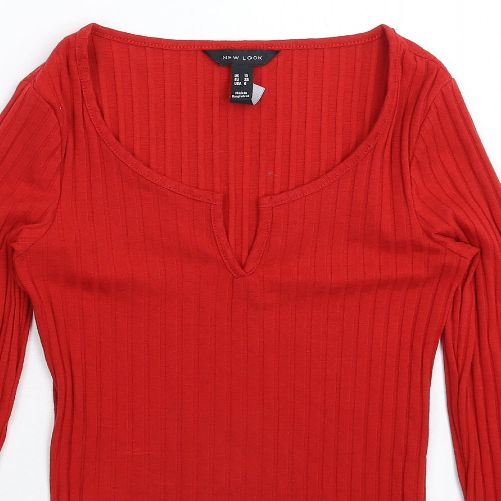 New Look Womens Red   Basic T-Shirt Size 10