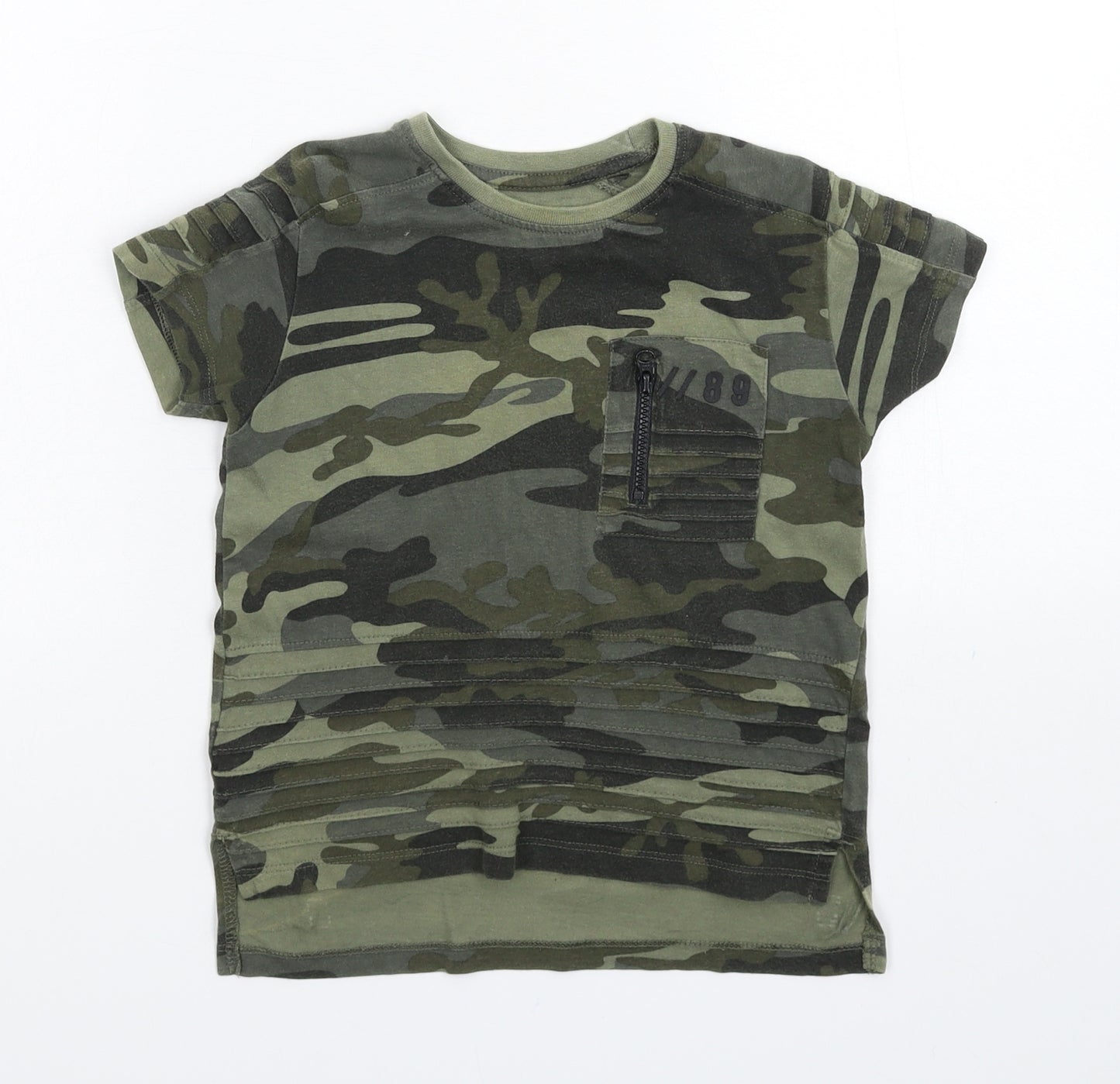 Primark Girls Multicoloured Camouflage  Basic T-Shirt Size 2-3 Years