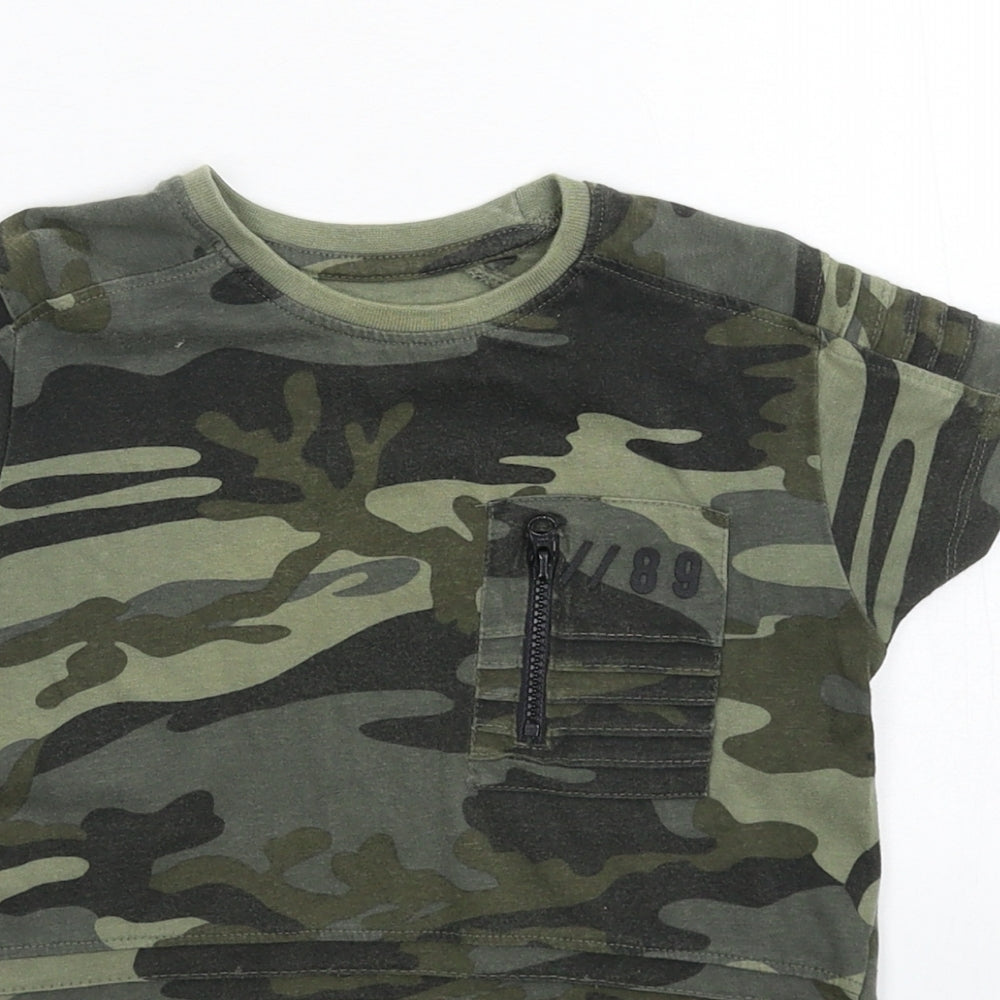 Primark Girls Multicoloured Camouflage  Basic T-Shirt Size 2-3 Years