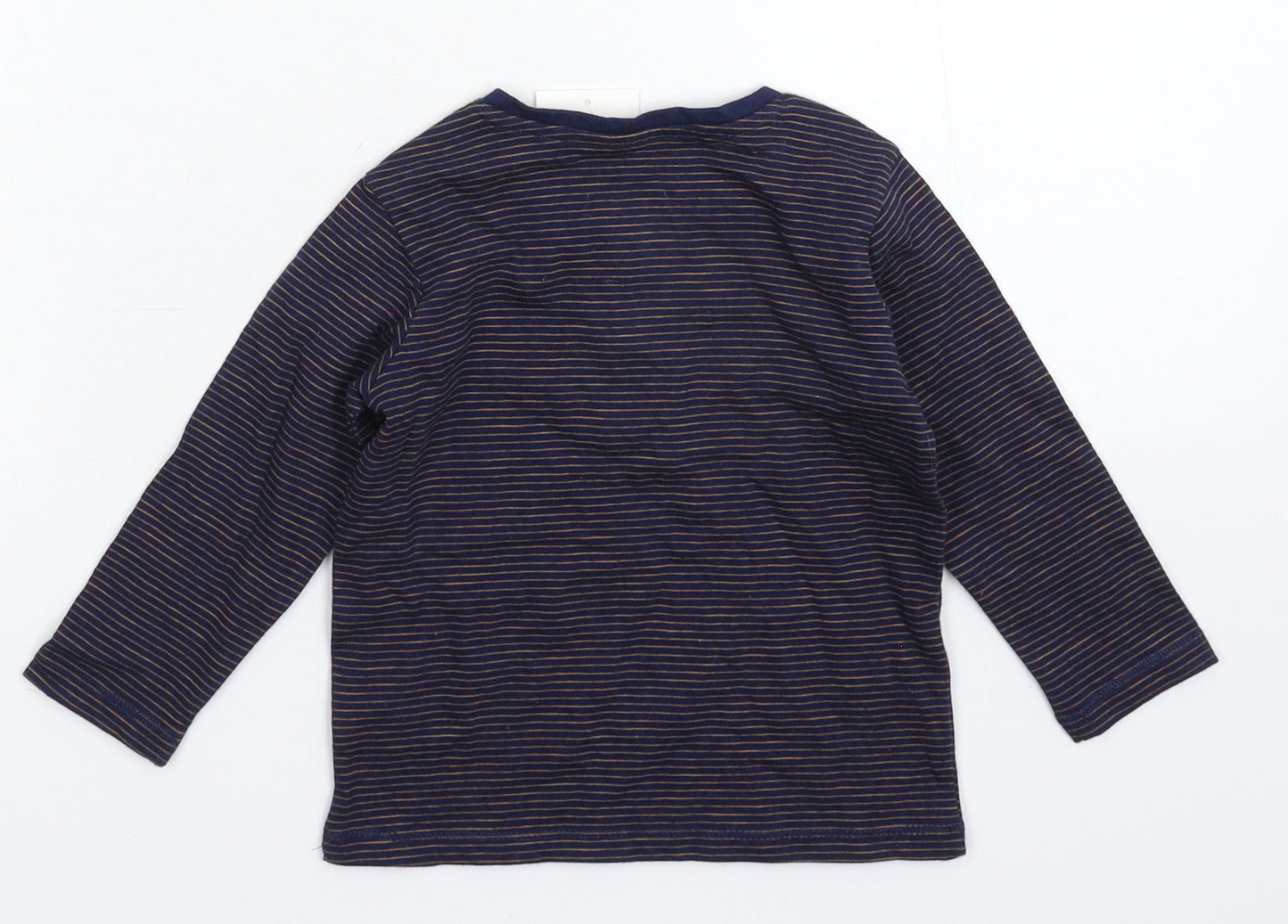 H&M Baby Blue Striped  Basic T-Shirt Size 9-12 Months