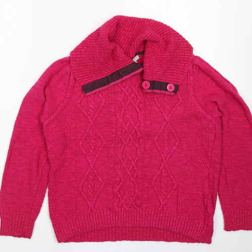 Per Una Womens Pink  Knit Pullover Jumper Size L
