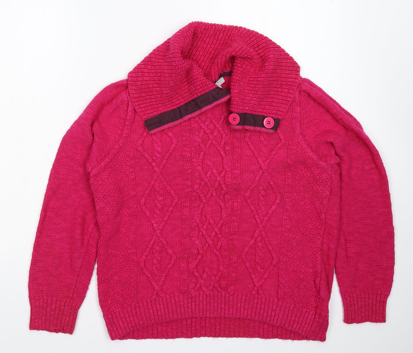 Per Una Womens Pink  Knit Pullover Jumper Size L