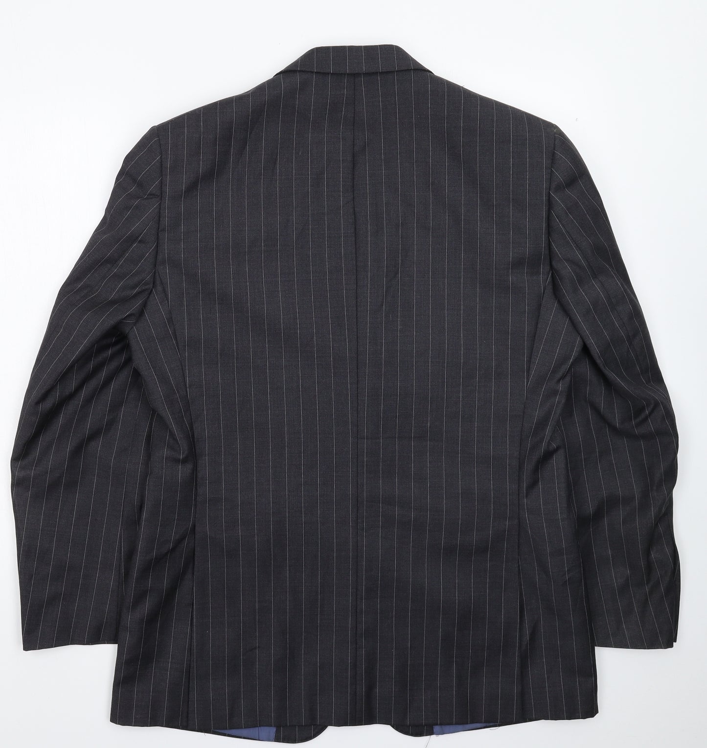 Samuel Windsor Mens Grey Striped  Jacket Suit Jacket Size 40