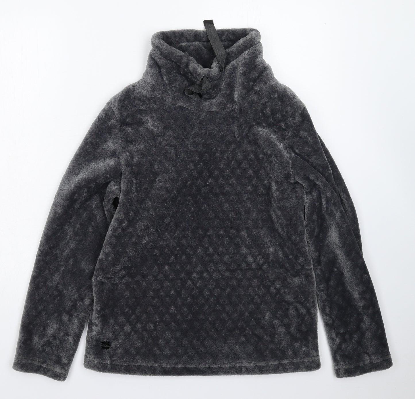 Regatta Womens Grey Solid Fleece Top Pyjama Top Size 12