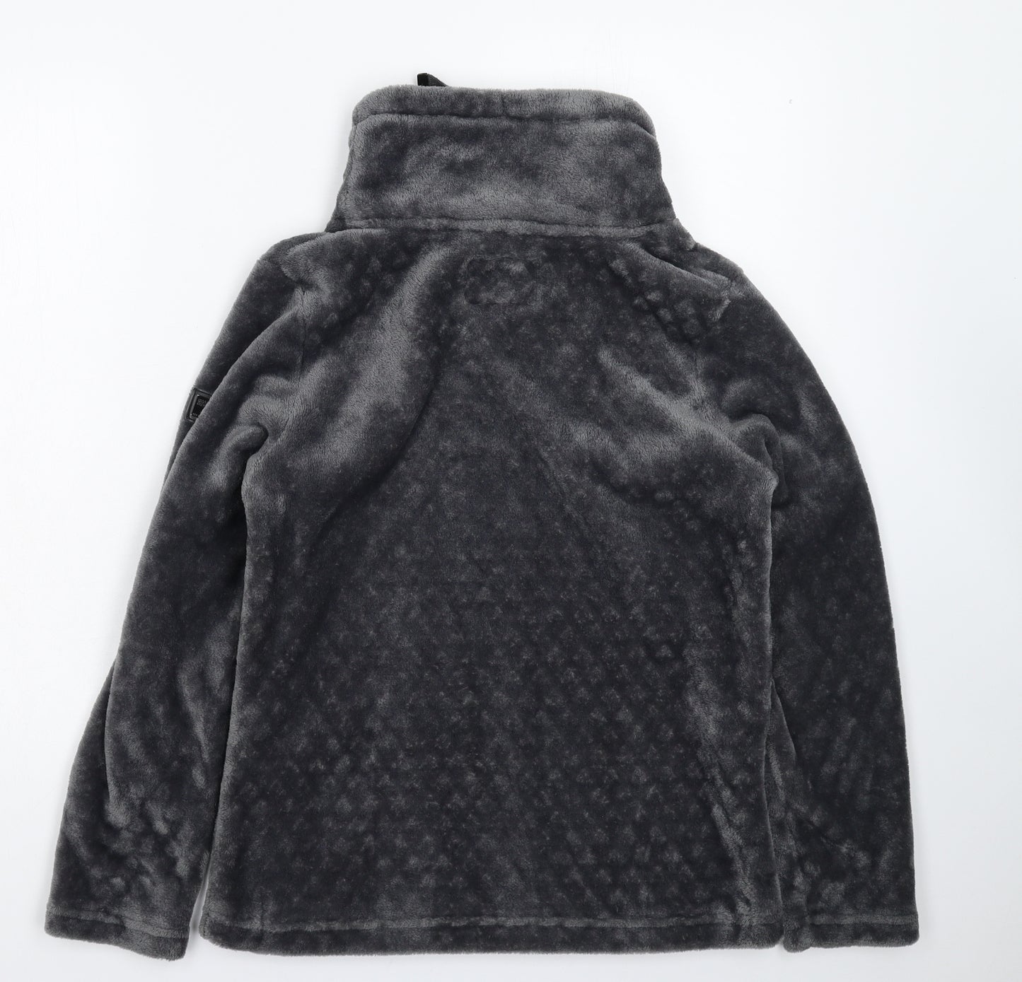 Regatta Womens Grey Solid Fleece Top Pyjama Top Size 12