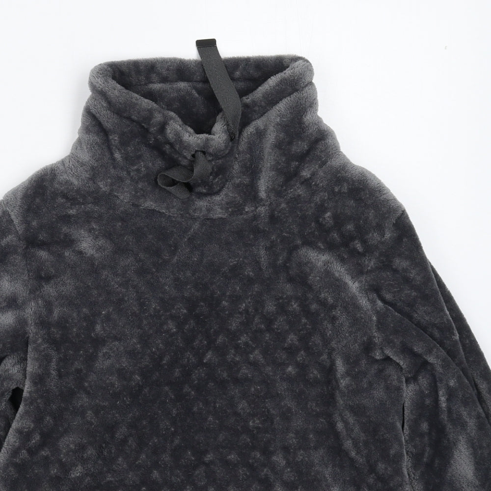 Regatta Womens Grey Solid Fleece Top Pyjama Top Size 12