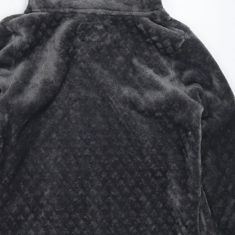 Regatta Womens Grey Solid Fleece Top Pyjama Top Size 12