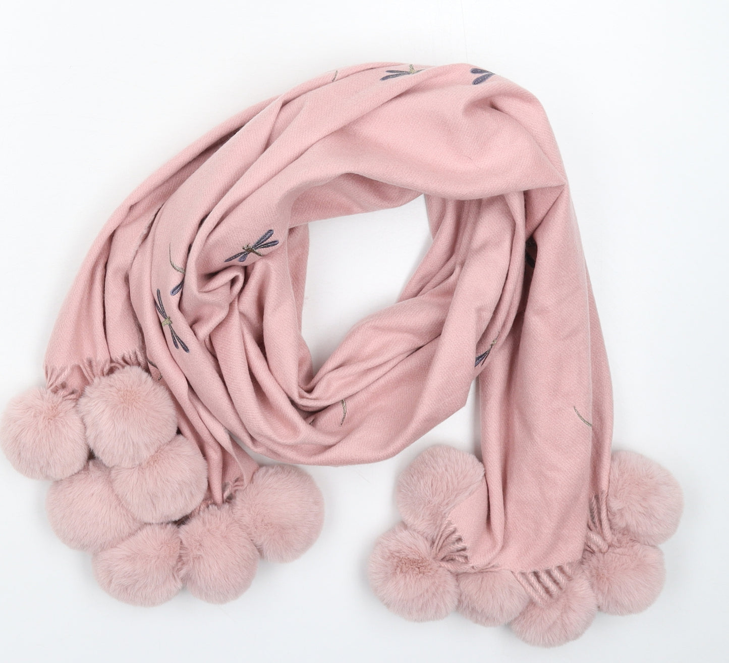 JayLey Womens Pink  Knit  Scarf