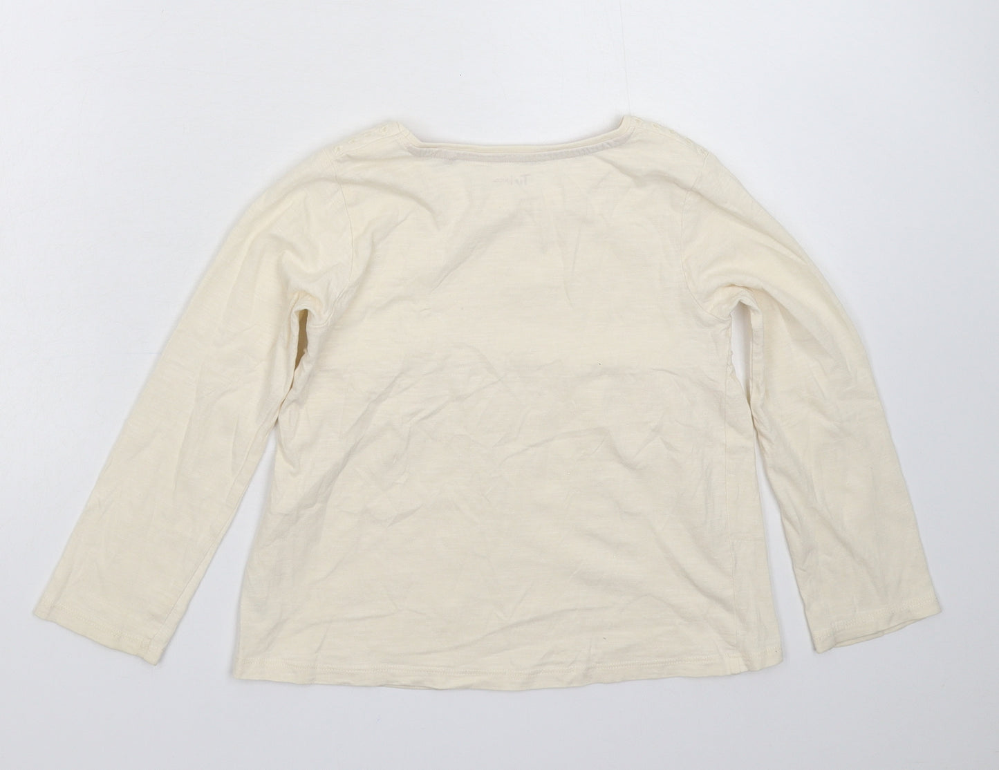 TU Girls Beige   Basic T-Shirt Size 6-7 Years