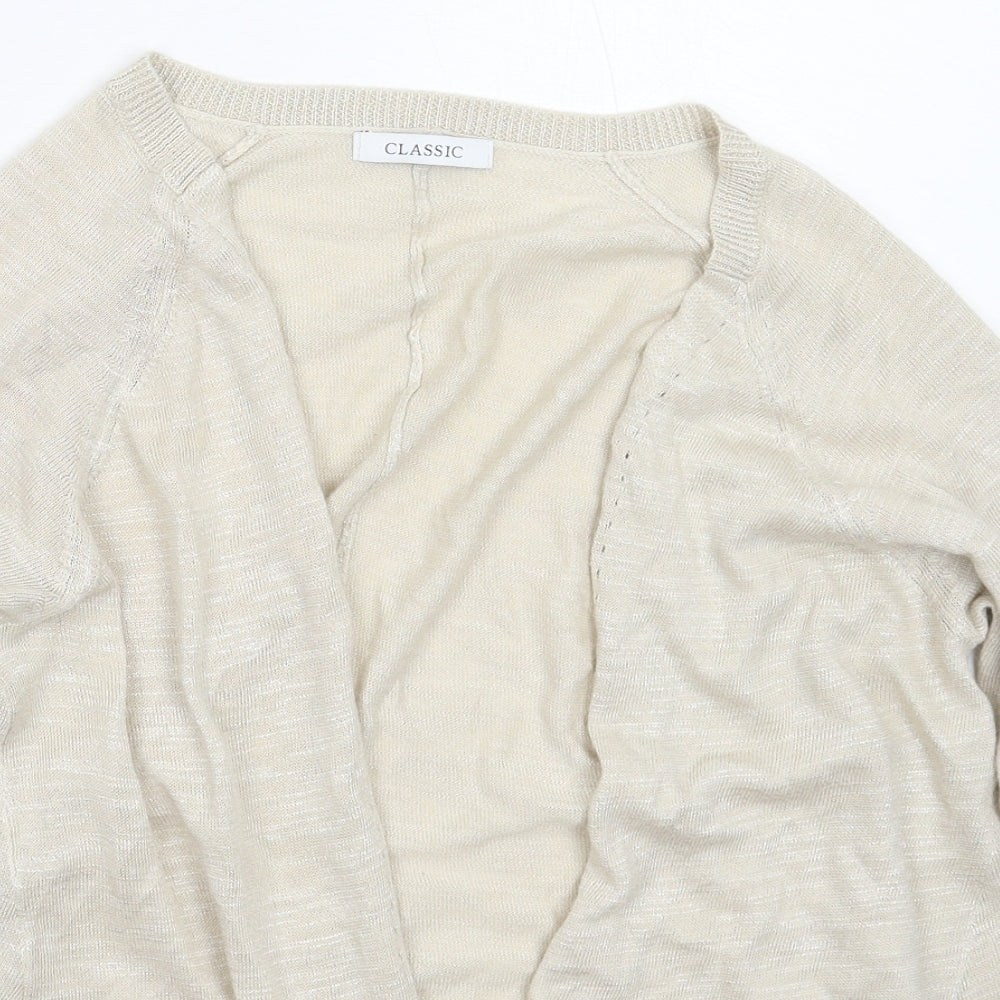 Marks and Spencer Womens Beige  Knit Cardigan Jumper Size 12