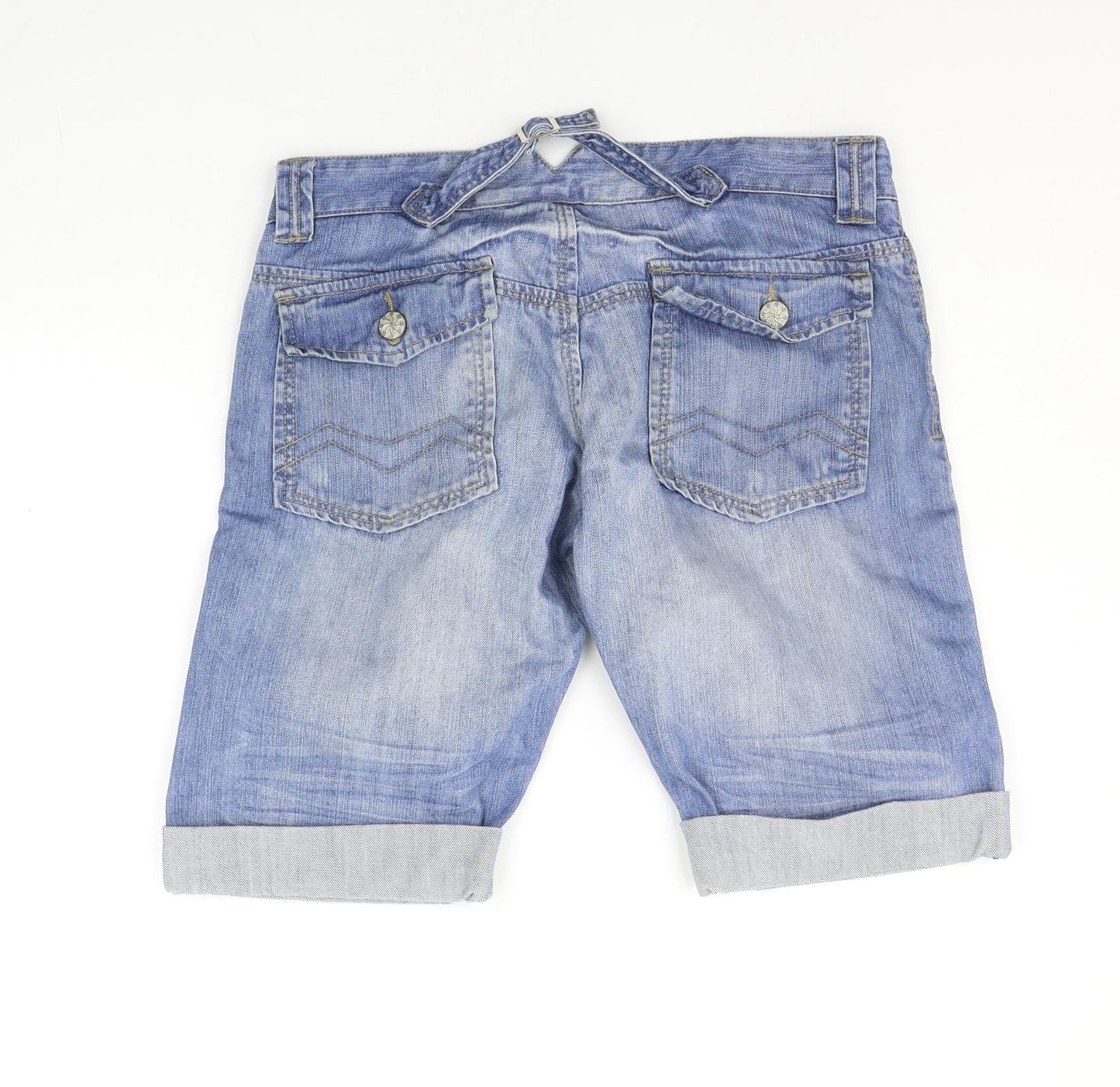 House of Denim Womens Blue   Chino Shorts Size 12