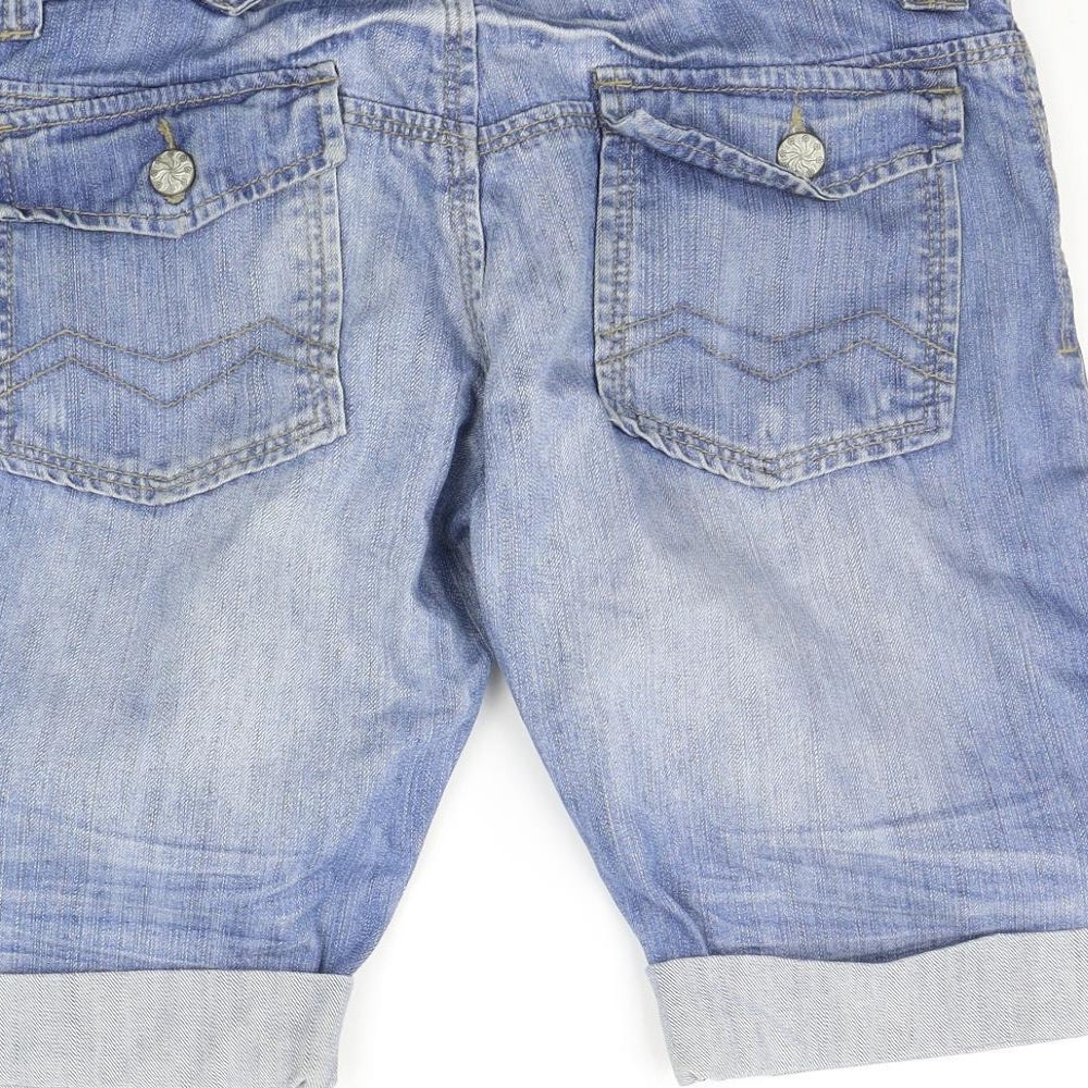 House of Denim Womens Blue   Chino Shorts Size 12