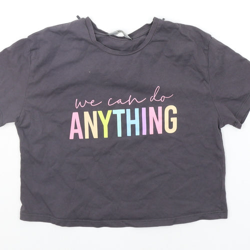 George Boys Grey   Basic T-Shirt Size 9-10 Years