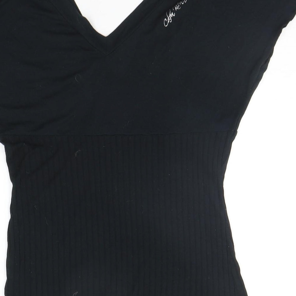 Calvin Klein Collection Womens Black   Basic T-Shirt Size XL